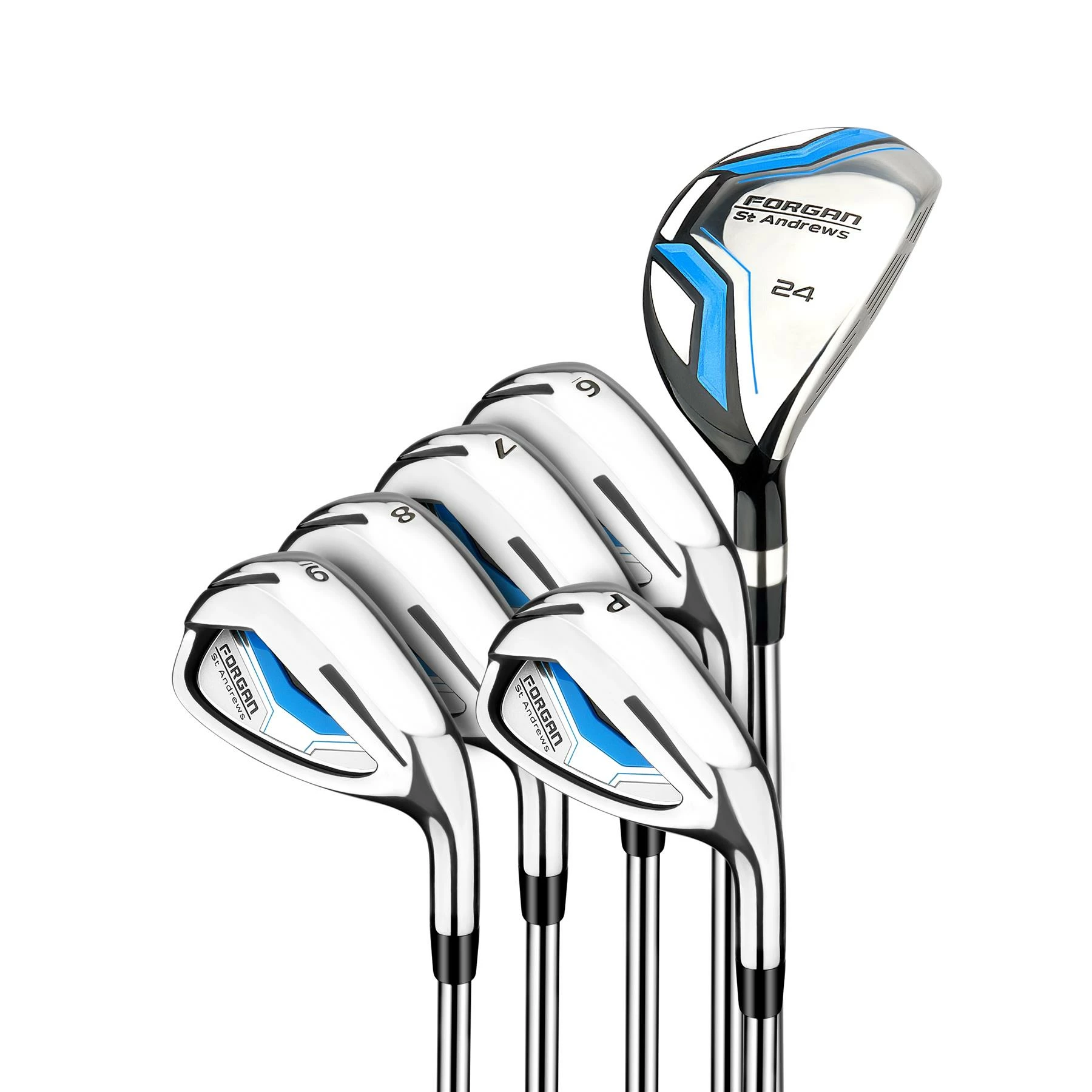 Forgan Of St Andrews F200 Iron Set With Hybrid, Mens Right Hand, Steel Shafts 3 Forgan Of St Andrews F200 Iron Set With Hybrid, Mens Right Hand, Steel Shafts