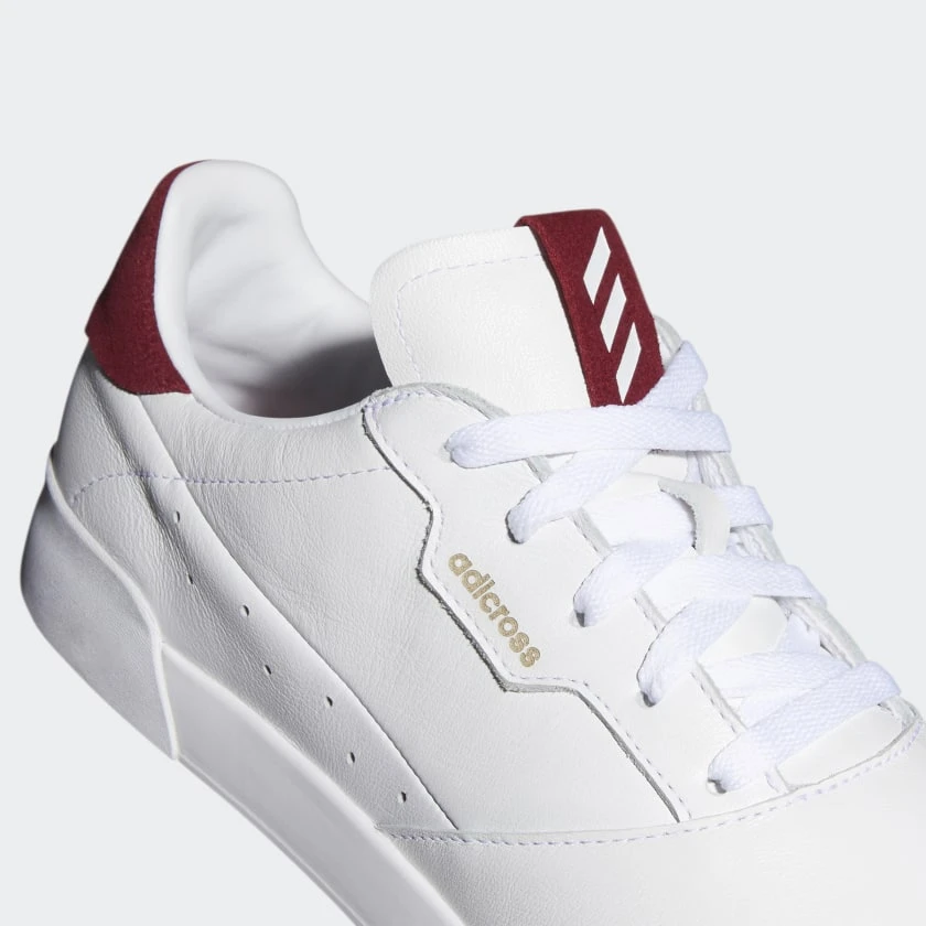 Adidas ADICROSS RETRO Men’s Golf Shoes White/Burgundy 8 Adidas ADICROSS RETRO Men’s Golf Shoes White/Burgundy - Image 6