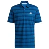 Adidas Two Colour Stripe POLO SHIRT Blue -Golf Clubs Shop Adidas 3 Stripe Basic Polo Shirt Blue