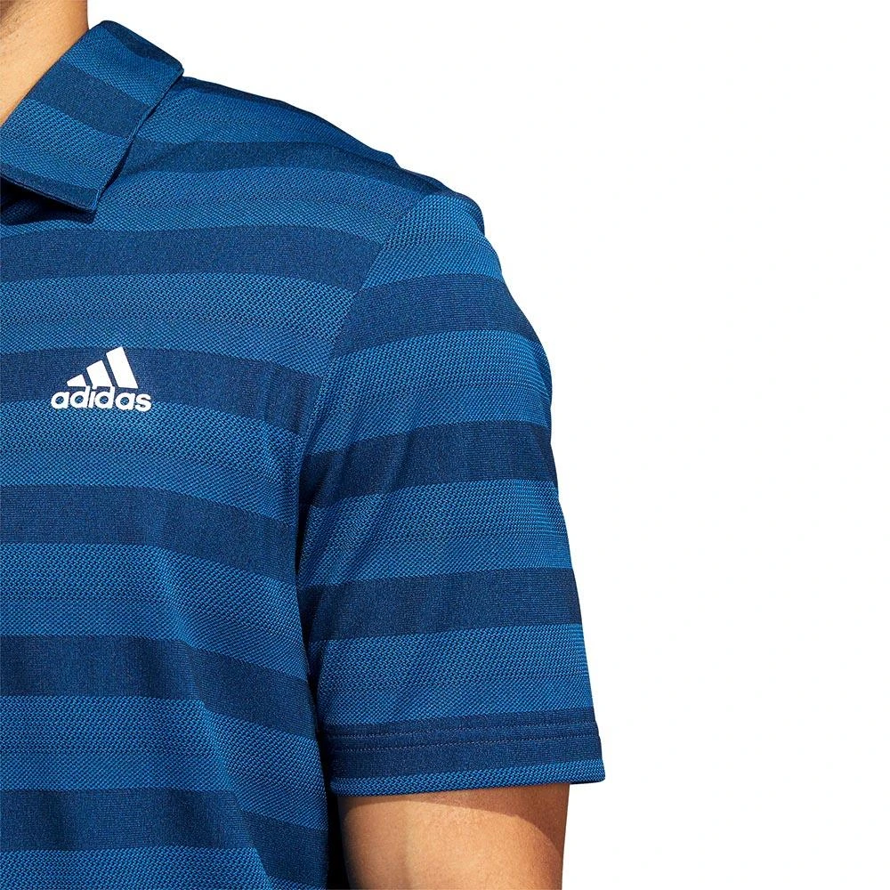 Adidas Two Colour Stripe POLO SHIRT Blue 5 Adidas Two Colour Stripe POLO SHIRT Blue - Image 3