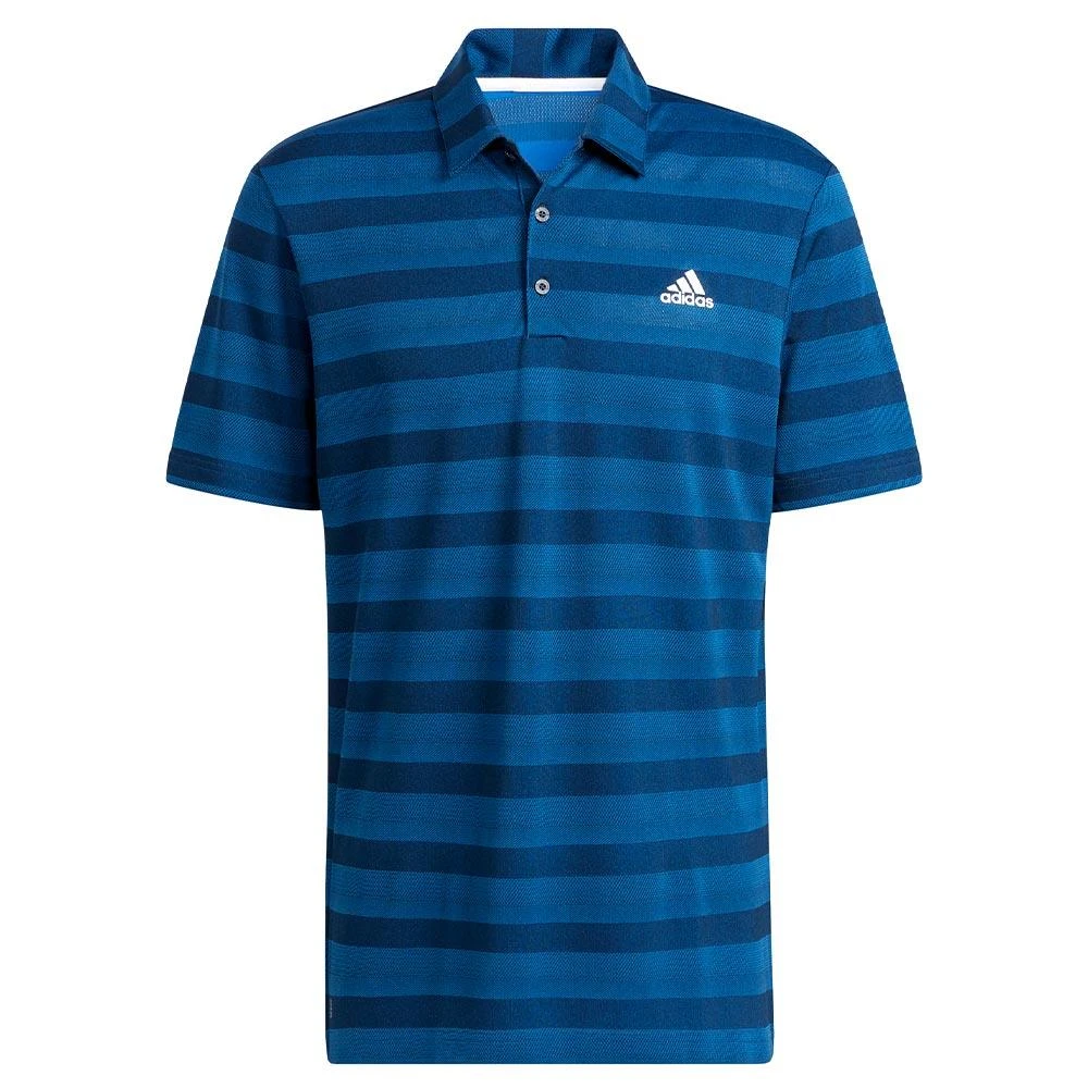 Adidas Two Colour Stripe POLO SHIRT Blue 3 Adidas Two Colour Stripe POLO SHIRT Blue