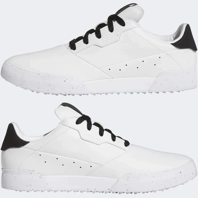 Adidas ADICROSS RETRO Men’s GOLF SHOES White/Black 5 Adidas ADICROSS RETRO Men’s GOLF SHOES White/Black - Image 3