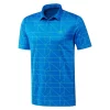 Adidas JACQUARD POLO SHIRT Blue 1 Adidas JACQUARD POLO SHIRT Blue -Golf Clubs Shop Adidas Jacquard Polo Shirt 2