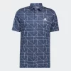 Adidas JACQUARD POLO SHIRT Navy 2 Adidas JACQUARD POLO SHIRT Navy -Golf Clubs Shop Adidas Jacquard Polo Shirt Navy