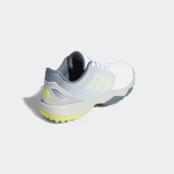 Adidas ZG21 Junior Golf Shoes White / Acid Yellow -Golf Clubs Shop Adidas Junior ZG21 golf shoes 4