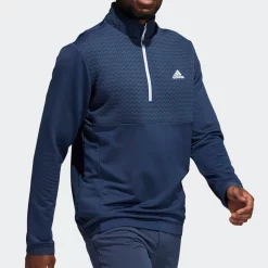 Adidas COLD.RDY QUARTER-ZIP PULLOVER Navy -Golf Clubs Shop Adidas COLD.RDY Quarter Zip Pullover Blue 2