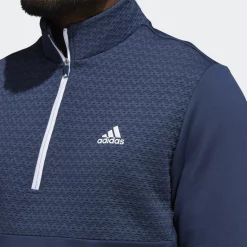 Adidas COLD.RDY QUARTER-ZIP PULLOVER Navy -Golf Clubs Shop Adidas COLD.RDY Quarter Zip Pullover Blue 4