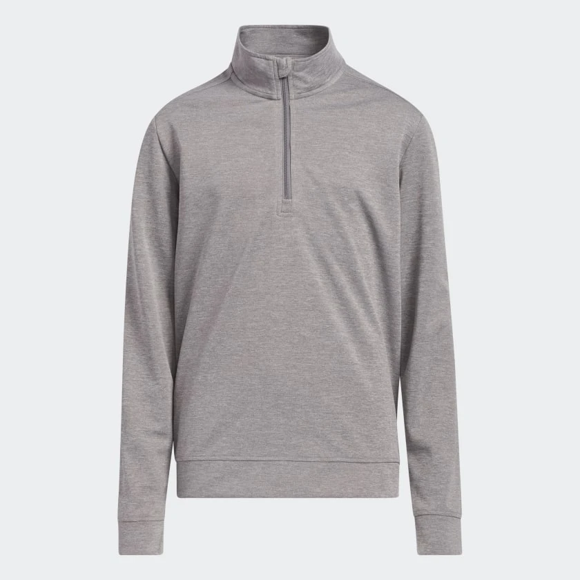Adidas Junior BOYS’ HEATHER QUARTER-ZIP PULLOVER Grey 3 Adidas Junior BOYS’ HEATHER QUARTER-ZIP PULLOVER Grey