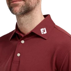 FootJoy Stretch Pique Solid Polo Shirt Marron 8 FootJoy Stretch Pique Solid Polo Shirt Marron -Golf Clubs Shop FJ Stretch Pique Polo Shirt Maroon 2