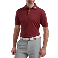 FootJoy Stretch Pique Solid Polo Shirt Marron 9 FootJoy Stretch Pique Solid Polo Shirt Marron -Golf Clubs Shop FJ Stretch Pique Polo Shirt Maroon 3