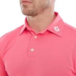 FootJoy Stretch Pique Solid Polo Shirt Watermellon -Golf Clubs Shop FJ Stretch Pique Polo Shirt Watermellon 2