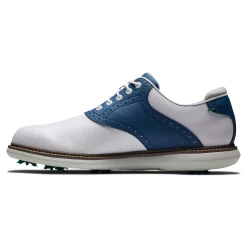 Footjoy Traditions Mens Golf Shoe’s White / Blue -Golf Clubs Shop FJ 57901 02