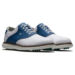 Footjoy Traditions Mens Golf Shoe’s White / Blue -Golf Clubs Shop FJ 57901 04