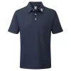 FootJoy Stretch Pique Solid Polo Shirt Navy -Golf Clubs Shop FJ Stretch Pique Solid Navy