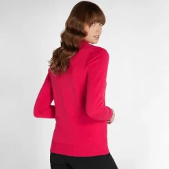 Green Lamb Kristian Lined Zip Neck Sweater Deep Pink -Golf Clubs Shop Green Lamb Kristian Sweater 3