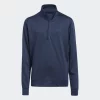 Adidas Junior BOYS’ HEATHER QUARTER-ZIP PULLOVER Blue -Golf Clubs Shop Heather Quarter Zip Sweatshirt Blue