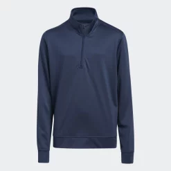 Adidas Junior BOYS’ HEATHER QUARTER-ZIP PULLOVER Blue