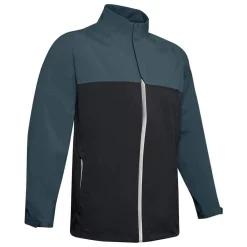 Under Armour Waterproof Golf Rain Jacket Black/Mechanic Blue