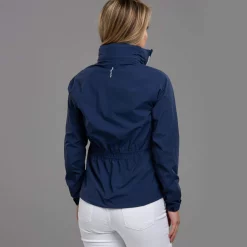 Zero Restriction Ladies Olivia Hooded Waterproof Jacket Storm/White -Golf Clubs Shop Zero Restriction Hooded Olivia Jacket 2