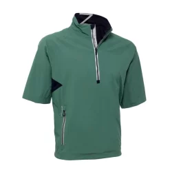 Zero Restriction POWER TORQUE 1/4 ZIP SHORT SLEEVE Waterproof Spruce -Golf Clubs Shop Zero Restriction Power Torque 1 2 Green 2