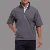 Zero Restriction POWER TORQUE 1/4 ZIP SHORT SLEEVE Waterproof Shadow -Golf Clubs Shop Zero Restriction Power Torque 1 2 Zip Shadow Blue Indigo