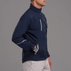 Zero Restriction Power Torque Waterproof Jacket Navy/Metalic Silver -Golf Clubs Shop Zero Restriction Power Torque Navy 3