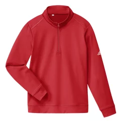 Adidas Junior Solid Half Zip Top Red