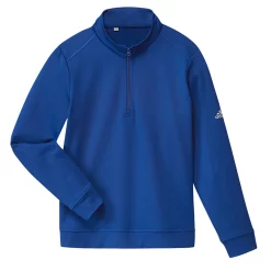 Adidas Junior Solid Half Zip Top Blue