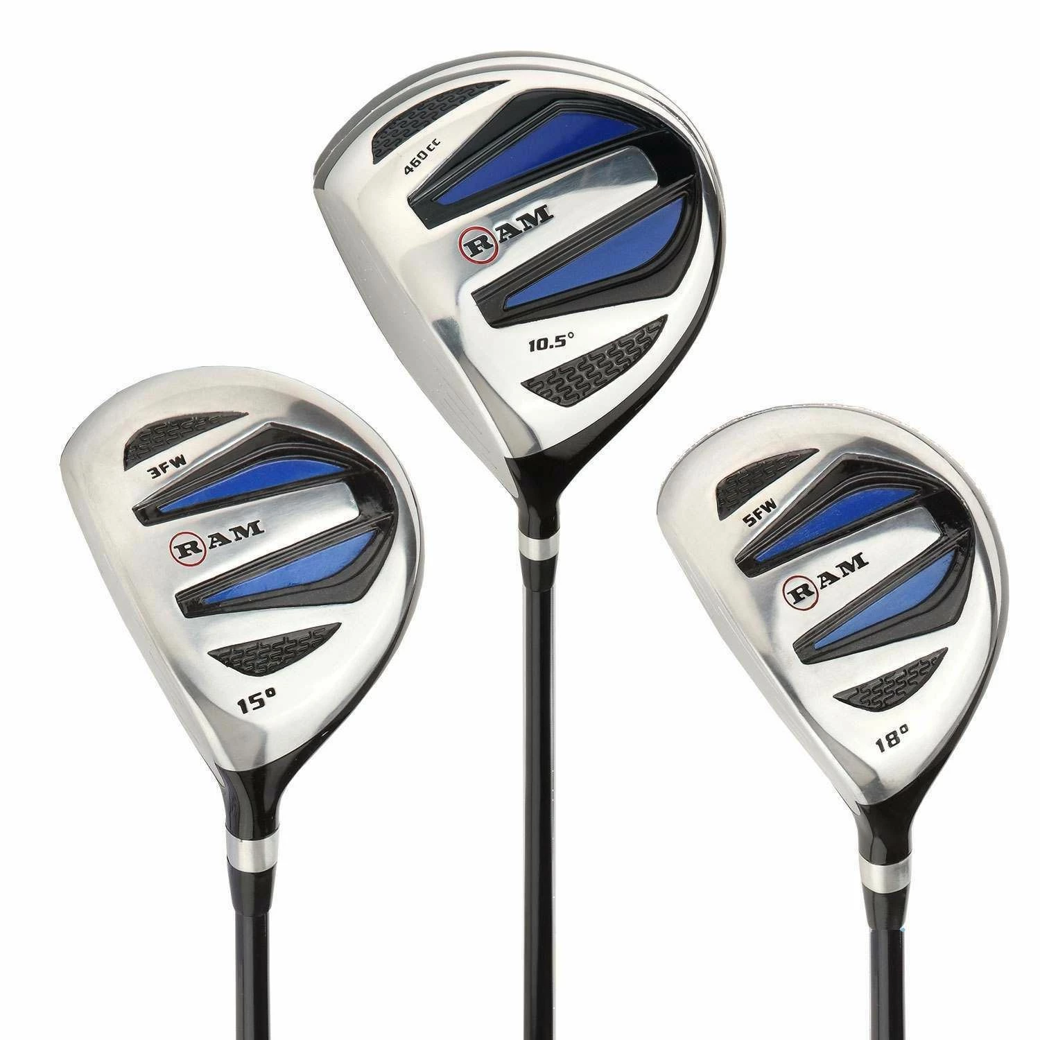 Ram Golf EZ3 Mens Wood Set - Graphite Driver, 3 & 5 Wood Lefty - W/ Headcovers 3 Ram Golf EZ3 Mens Wood Set - Graphite Driver, 3 & 5 Wood Lefty - W/ Headcovers
