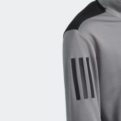 Adidas Junior 3-STRIPES HALF-ZIP PULLOVER -Golf Clubs Shop junior 3 Stripes Half Zip Pullover Grey 3