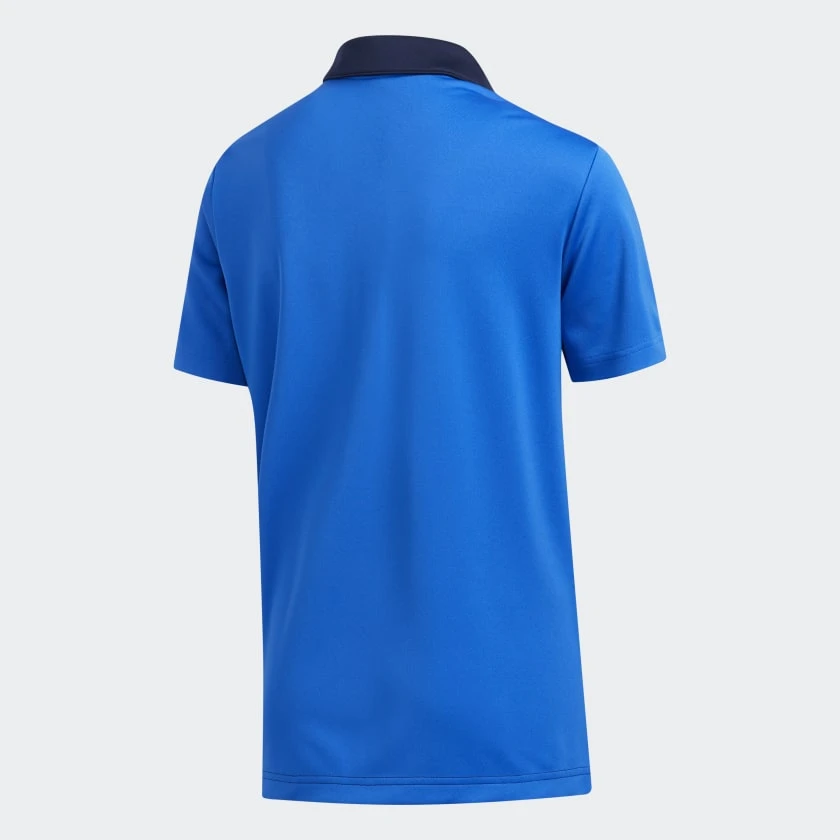 Adidas ENGINEERED STRIPE Junior Golf POLO SHIRT Blue 7 Adidas ENGINEERED STRIPE Junior Golf POLO SHIRT Blue - Image 5