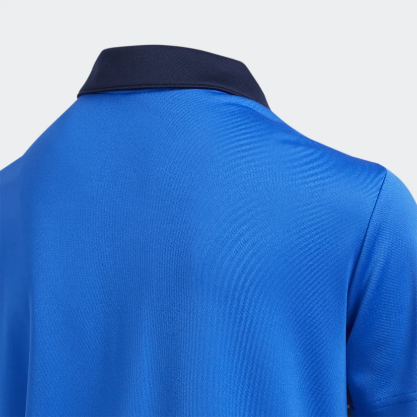 Adidas ENGINEERED STRIPE Junior Golf POLO SHIRT Blue 4 Adidas ENGINEERED STRIPE Junior Golf POLO SHIRT Blue - Image 2