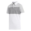Adidas ENGINEERED STRIPE Junior Golf POLO SHIRT Grey -Golf Clubs Shop junior Engineered Stripe Polo Shirt Blue FP9359