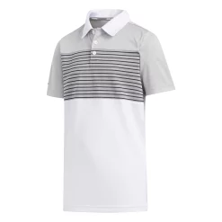 Adidas ENGINEERED STRIPE Junior Golf POLO SHIRT Grey
